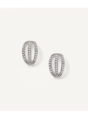 Olive and Piper Silver Harper Huggie hoops